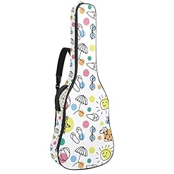 Acoustique Guitare Sac Tropical Rouge Fleur Fond 1 cm D’épaisseur Rembourrage Guitare Cas Étanche Gig Bag 40 41 42 Pouce… - Les Beatles, Paul McCartney, John Lennon, RIngo Starr, George Harrison