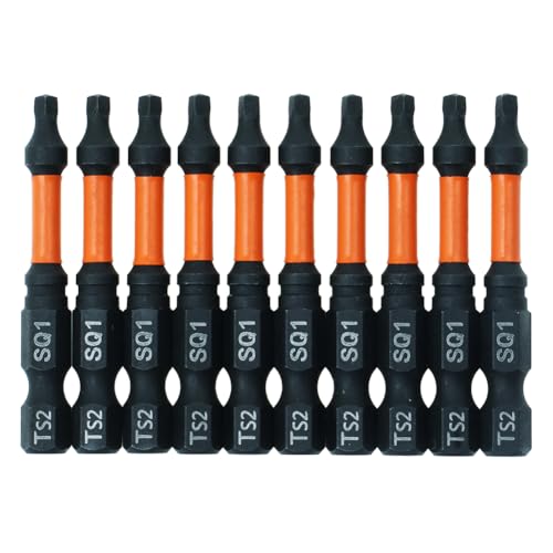AUTOTOOLHOME 10 Pack #1 Square Driver Bit 2 inch Long