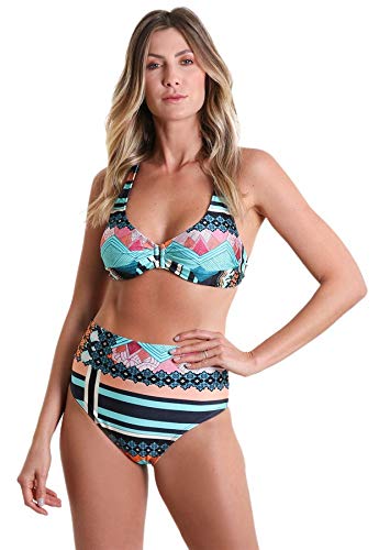 Calcinha Biquíni Avulso Hot Pants Tulum - Estampa Azul Tulum - GG