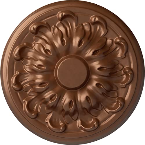 7 7/8"OD x 1/4"P Millin Ceiling Medallion (Fits Canopies up to 2"), Hand-Painted Polished Copper