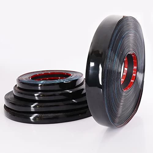 Black Automotive Trim Molding 1-3/16"(30Mm) Wide - 16Foot Car/Truck/Rv Side Body Trim Strip(Self Adhesive) For Door Window Bumper Scratch-Proof #TOP1