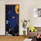 3D Türaufkleber Selbstklebend Türtapete - Halloween 77 X 