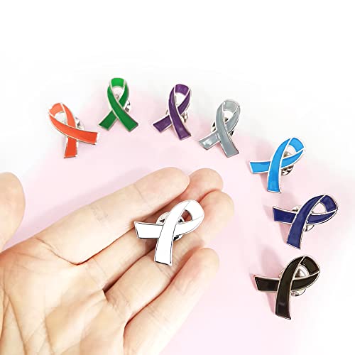 White Ribbon Awareness Pins 50Pcs Lung Cancer Bone Cancer Victims Of Terrorism Adoption Awareness Product Brooch #TOP4