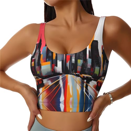 Gilet de sport pour femme HYTTER New York imprimé pour le yoga