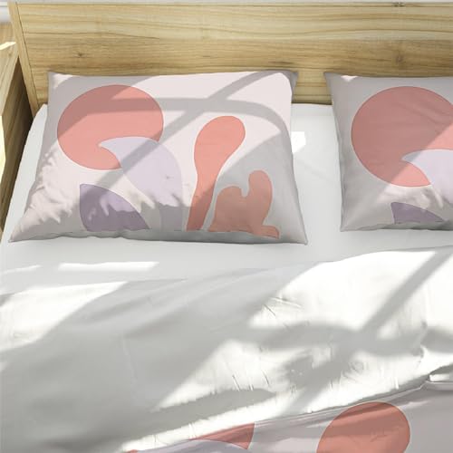 Ensemble housse de couette 260x220 cm style artistique aux finitions haut de gamme