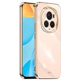 EASSGU [Telaio Elettrolitico Custodia per HONOR Magic6 Pro 5G (6.8" Inches) Cover Protettiva in Morbido Silicone TPU - Rosa