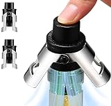 HYZ Champagne Stoppers Wine Saver 2-Pack, Wine Vaccum Stoppers with Built-in Pump for Champagne, Pro