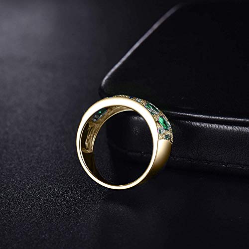 Lanmi 14K Rose White Yellow Gold Beautiful Natural Emerald Sapphire Ruby Engagement Rings Wedding Band For Women Promotion #TOP6