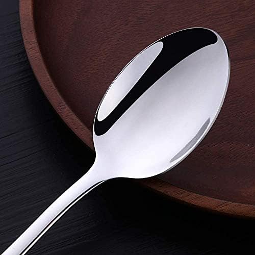 Maestro Craft Spoons Pack of 6 Stainless Steel Dinner Spoon Set - Soup Table Spoon - Silverware Spoons Mirror Polishing - Cutlery Set 7.5 inches