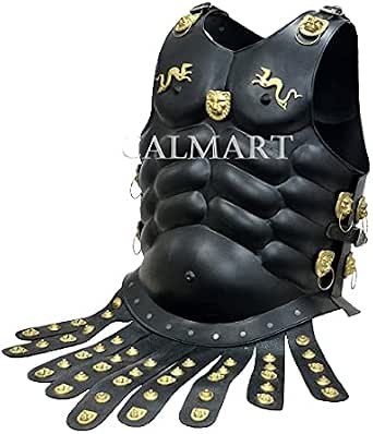 NauticalMart Roman Muscle Armor Jacket Black Antique Finish Jacket image 4