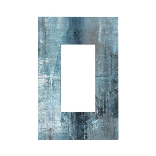 Abstrait 1 interrupteur à bascule/prise murale pour interrupteur mural Bleu marine Plaque frontale électrique pour salle de bain, maison, salon, chambre à coucher
