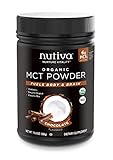 Nutiva Organic MCT Powder with Prebiotic Acacia Fiber, Chocolate, 10.6 Oz, USDA Organic, Non-GMO,...