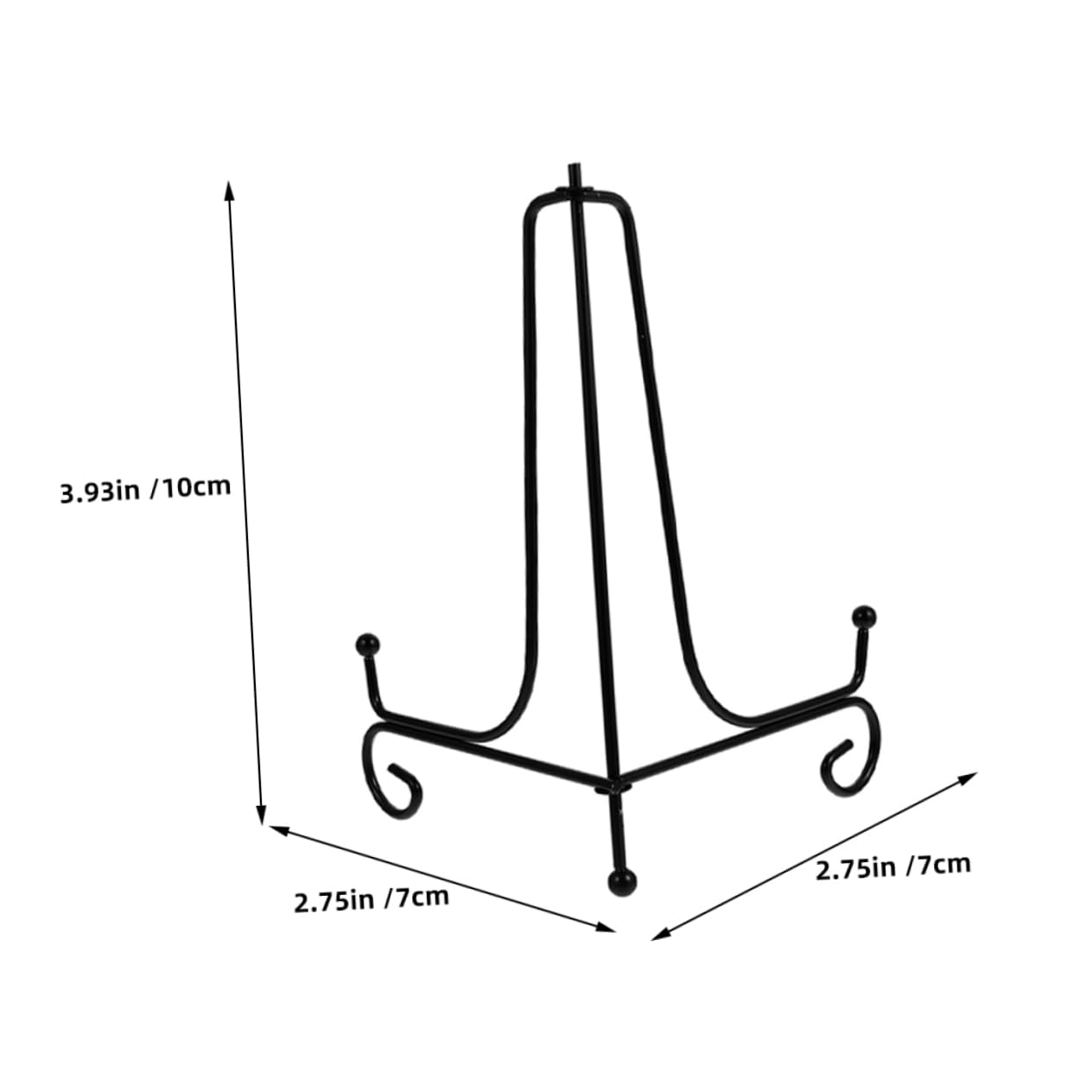 Amosfun 6Pcs Iron Plate Display Rack Sturdy Tea Cake Holder for Plates Photos Modern Design Iron Art Storage Stand Height for Organizing Dishware