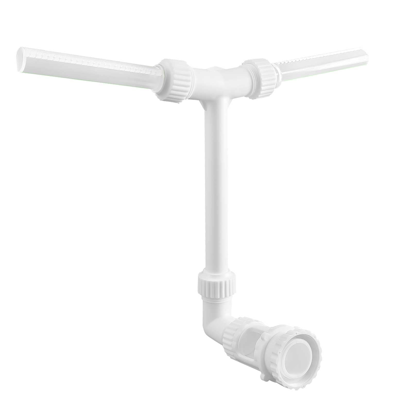 Fontana per Piscina con Doppia Testa a Cascata, Rotazione a 360°, Direzione del Flusso d'Acqua Regolabile, per Piscine Fuori Terra/Sotterranee, Spruzzatore a Cascata per Giardini Esterni Decorativi