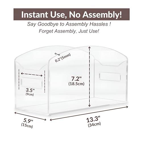 Meicloud Porta-discos de acrílico – Caixa de armazenamento de discos de vinil moderna, organizador d