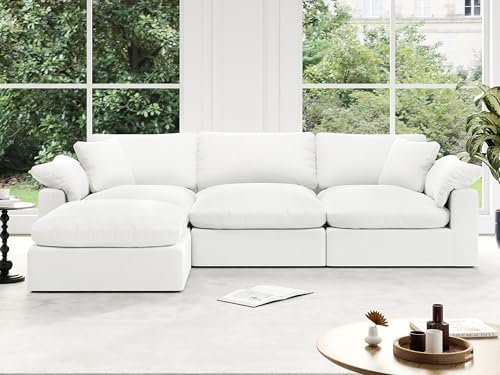 Cloud Modular Sectional Sofa, 110.8" Oversized Down Feather Fille...