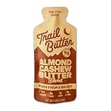 Trail Butter Lil’ Squeeze 12-Pack - Nutritious Energy Squeeze Packs for Hiking, Camping, and Backpacking with High-Protein Ingredients - Almond Cashew Butter Blend (Maple Syrup & Sea Salt, 1.15oz Each)