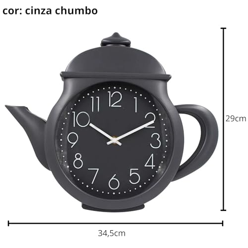 Relógio de Parede Decorativo Decoração Cozinha Cafeteria Café Chaleira Bulê