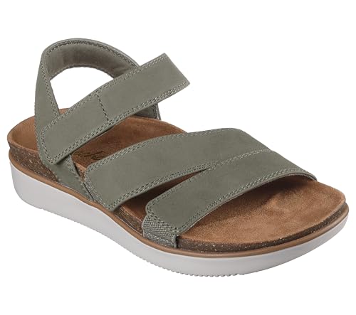 Skechers Sandales de Style Lifted Comfort pour Femme, Vert Olive, 36 EU