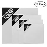preparar lienzo para oleo PACK DE 28: Nuestro pack de 28 lienzos blancos viene con 28 lienzos para todas sus necesidades al pintar. Todos los sets de cuadros para pintar contienen 7de cada tamaño: 12 x 12" /30 x 30cm, 10 x 10"/25 x 25cm, 8 x 8"/ 20 x 20cm, 6 x 6"/ 15 x 15cm con 0,3 cm de Espesor