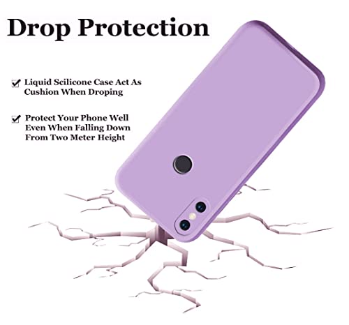 Image of A rtistque Liquid TPU Silicone Matte Shockproof Flexible with Camera Protection Soft Back Cover Case for Redmi Note 6 Pro - Purple