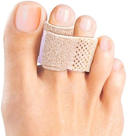Welnove 6Pcs Hammer Toe Straightener, Hammer Toe Splints, Toe Cushioned Bandages for Correcting Hammer Toes, Broken Toes, Crooked Toes & Overlapping Toe