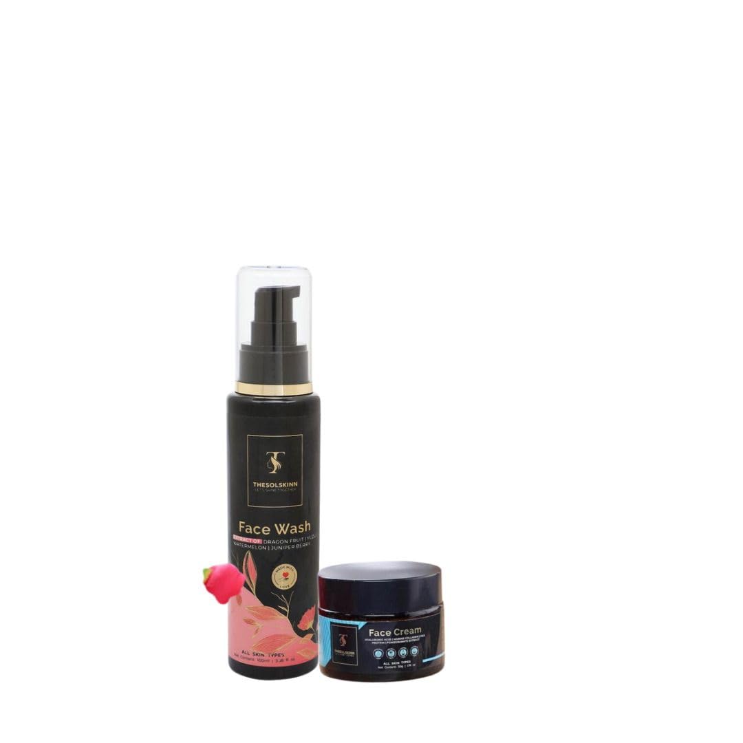 Dragon Fruit Yuzu Watermelon Juniper Berry Face Wash For All Skin Types | Face Cream For Men And Women Face Cream Hyaluronic | Silk Protein | Pomegranate Extract Face Cream-Combo - 2