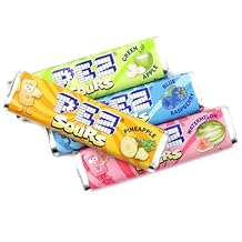 Bulk Sour Candies Refill Bags, Pineapple, Green Apple, Blue Raspberry, and Watermelon Hard Candy Sours 1 Lb