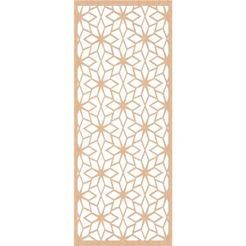Image of Lake Decorative Pierced Fretwork Wood Wall Panels, 35 3 /8 inchW x 89 3 /8 inchH x 3 /8 inchT, Hickory