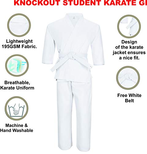 image for Knockout Fight Gear Knockout Martial Arts Karate Black Uniform for Kid