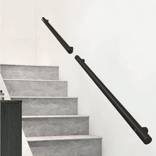 Rambarde d'escalier en acier inoxydable ronde pour mur intérieur et extérieur 15 pieds