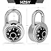 HZSY Combination Padlock 1 Pack, Fixed Dial Combination Padlock with Different Combinations, 2 in. Wide. Black Turntable, Lock for Gym & Locker, School, Toolbox, and More