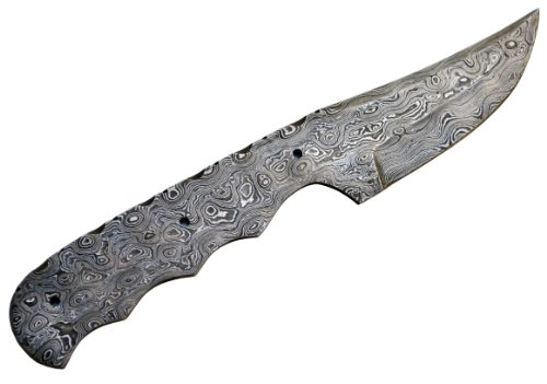 Whole Earth Supply Damascus Blank Small Upswept Skinning Skinner Blade Custom Hunting Hunter 1095HC