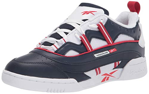 Reebok unisex-adult Workout Plus Recrafted Sneaker Collegiate Navy/Primal Red/White 9 medium US
