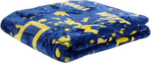 College Covers Everything Comfy West Virginia Mountaineers Soft and Warm Huge Raschel Throw Blanket, 86" x 63"
