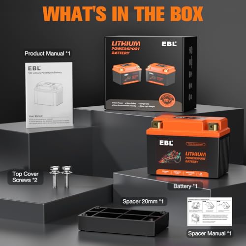 Ebl MLI12-ST025A Lithium Motorcycle Battery Lifepo4 Ytx4L-Bs 12V 2.5Ah 150A Powersports Battery Ytx5L-Bs Compatible Atv thumb #7