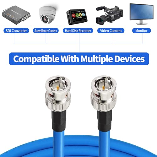 Image of Superbat 3G 6G SDI Cable 250ft Belden 1694A BNC Cable 75 Ohm Supports HD-SDI /3G-SDI /6G-SDI /4K /8K Video Camera CCTV System, Precision SDI Cord