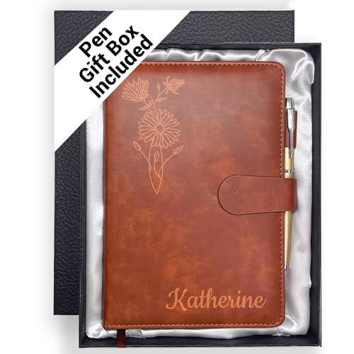 Personalized Leather Journal with Gift Box & Pen