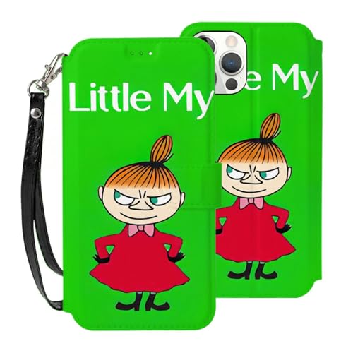 For ムーミン iPhone SE (第2世代/第3世代) iphone7 iphone8 iphone 6/6S 用 ケース 手帳型 高級puレザー 横置き機能 財布型 プレミアムレザーウォレットケース, マグネット式 3カードスロット&1ポケット ス