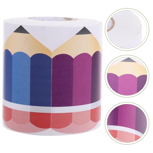 Tablón de anuncios portátil decorado con ribete de papel de lápices 7
