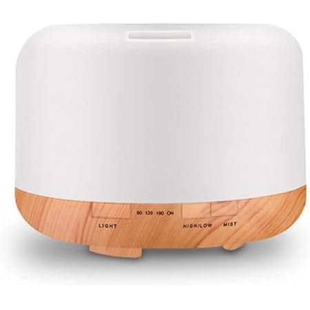 Amazon 加湿器 卓上 おしゃれ アロマ スチーム式 アロマディフューザー 加湿器 超音波式 おしゃれ インテリア 超音波式加湿器 アロマオイル対応 乾燥対策 タイマー設定 噴霧量の調整 7色ledライト 空焚き防止 静音 10時間連続加湿 500ml コンパクト 省エネ 大容量 小型
