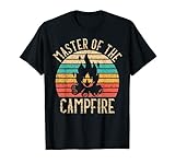 Master Of The Campfire Vintage Sun Backpacker Camping T-Shirt