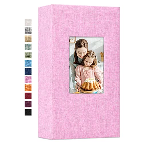 Vienrose Linen Photo Album 300 Pockets for 4x6 Photos Fabric Cover Photo Books Slip-in Picture Albums Wedding Family Anniversary Baby