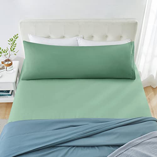 MILVOWOC Brushed Microfiber Body Pillowcases, 20 x 60 Inch, Sage Green by MILVOWOC - Used condition - Image 5