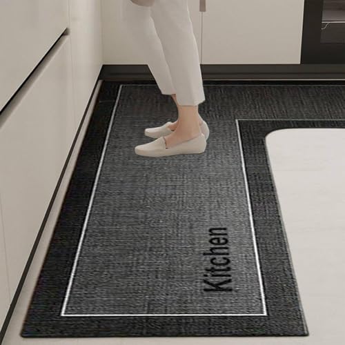 L-Shaped Bathroom Rug, Non-Slip Water-Absorbent Mat