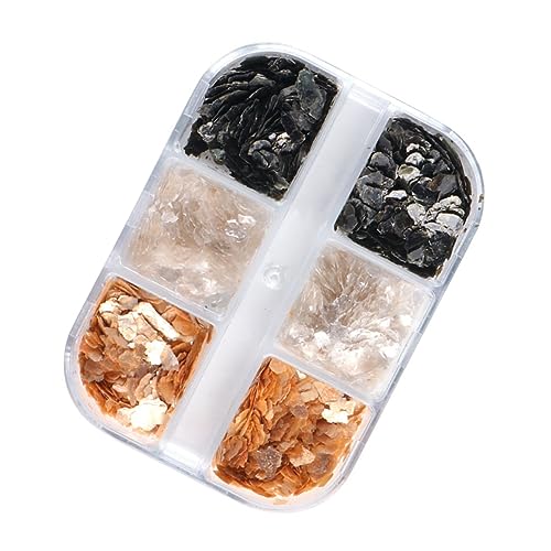 CALLARON 2sets DIY Nail Decorations Nail Art Sequins Mica Slices Chic Glitter 5boxes*2