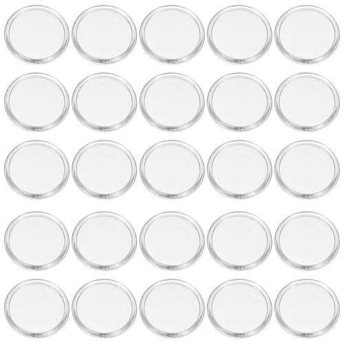 PATIKIL 35mm 1-1/2" Clear Plastic Round Book Binding Discs, 55 Pcs