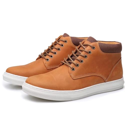 Arkbird Casual Sneaker Shoes, Mid-Top Lace-up Leather Chukka Boots for Men Brown 11.5 by Arkbird - Used condition - Image 7