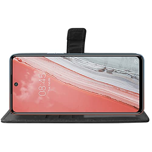 Image of Flip Cover Back Case for Tecno Spark 8 Pro | Premium Leather Finish | Inbuilt Pockets & Stand | Flip Cover Back Case for Tecno Spark 8 Pro (Black)