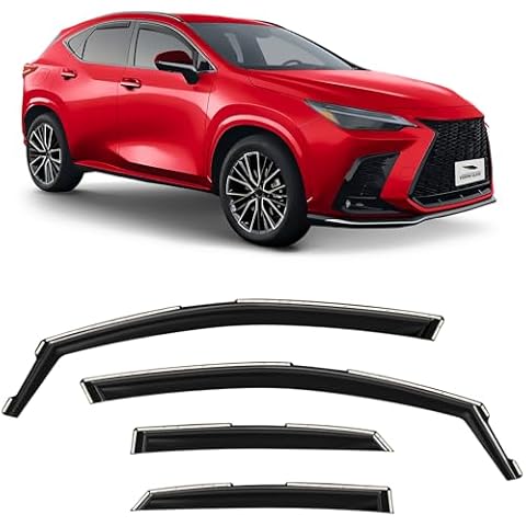 Voron Glass in-Channel Extra Durable Rain Guards for Lexus NX 2022-2024, Window Deflectors, Vent Window Visors, 4 Pieces - 200575 Cover